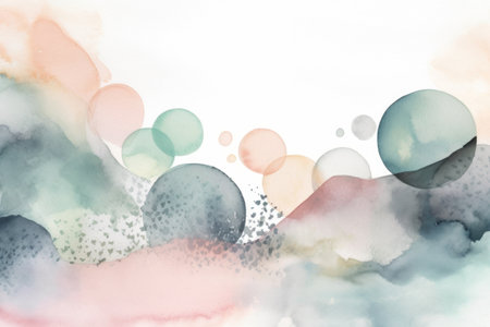 Abstract colorful water color art for background. digital art painting design.の素材