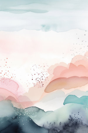 Abstract watercolor background for your design. digital art painting. vector illustration.の素材