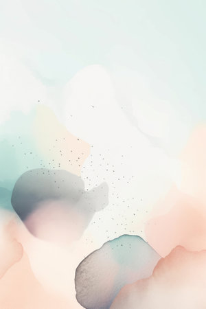 Abstract colorful watercolor background. digital art painting. hand drawn.の素材