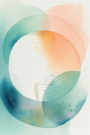 Abstract watercolor background. Hand drawn illustration for your design.の素材