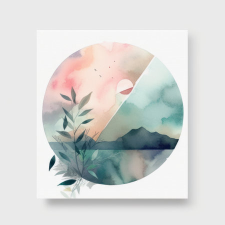 Watercolor abstract background. Hand drawn vector illustration for your design.の素材