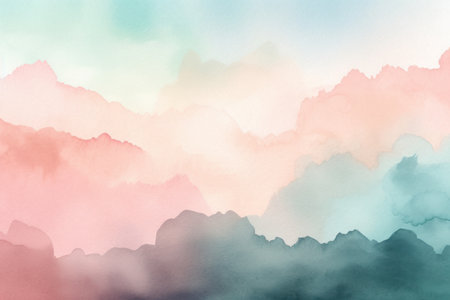 Abstract colorful water color background. digital art painting. Illustration.の素材