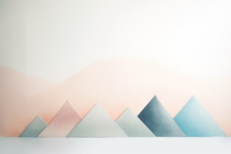 Abstract pastel background with geometric shapes. minimalist style.の素材