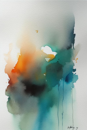 Abstract watercolor background. hand-drawn illustration. texture paper.の素材