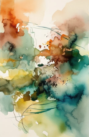 Abstract watercolor background. Hand drawn illustration for your design.の素材
