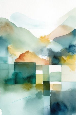 Abstract watercolor background. Hand drawn illustration for your design.の素材