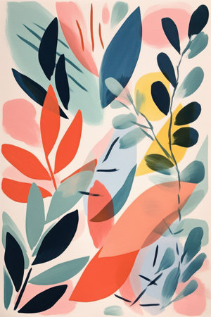 Abstract watercolor floral background in pastel colors. hand-drawn illustration.の素材