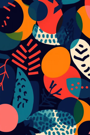 Seamless pattern with hand drawn abstract shapes. vector illustration.の素材