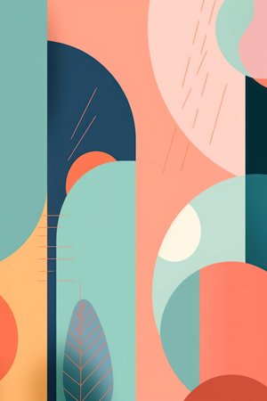 Abstract background with colorful geometric shapes. vector illustration. Eps 10.の素材
