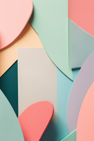 Colorful paper background with copy space for text or image. flat lay.の素材