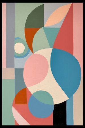 Abstract background with geometric shapes. Modern art. Contemporary art collage.の素材