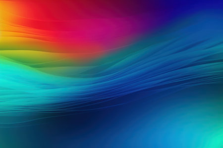 abstract background with smooth lines in blue, yellow and purple colorsの素材