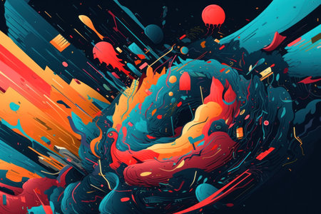 Abstract colorful background. vector illustration. Futuristic technology style. Elegant background for business presentations.の素材