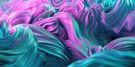 3d rendering of abstract wavy liquid background. creative design wallpaper.の素材