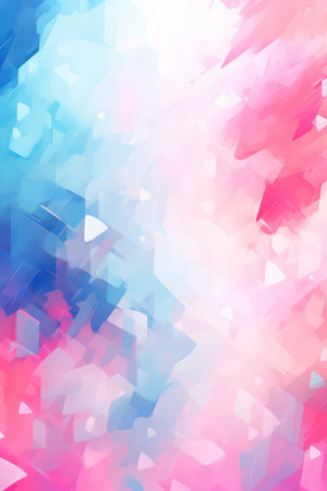 abstract background with pink and blue polygons in the shape of a triangleの素材