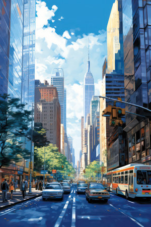 Manhattan, New York City, United States of America, USAの素材