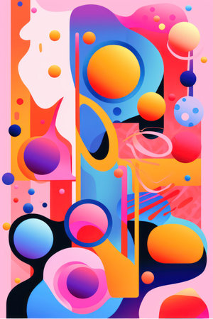 Abstract background with colorful geometric shapes. vector illustration for your design.の素材