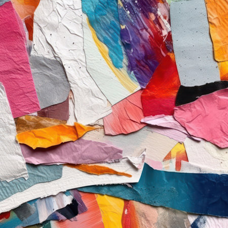 Colorful crumpled paper as background. Close-up.の素材