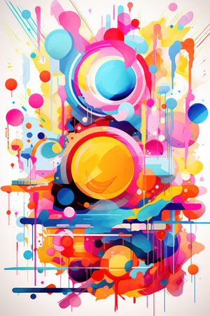 Abstract colorful background with musical notes. Vector illustration. Eps 10.の素材