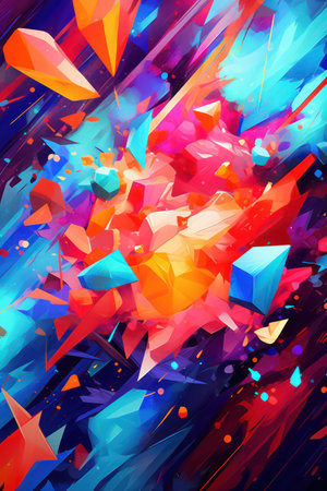 abstract colorful background, computer generated illustration, 3D rendering.の素材