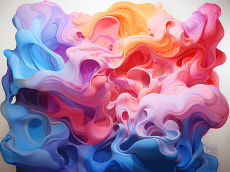 Abstract background with colorful paint splashes. Vector illustration. EPS 10の素材