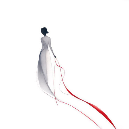 3d rendering of a beautiful woman in a white dress on a white backgroundの素材