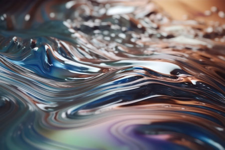 abstract background of oil paint on the water close-up macroの素材