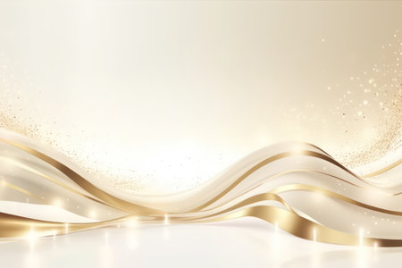 Abstract golden wave background. Vector illustration. Luxury background for your designの素材
