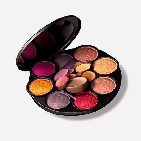 Makeup palette isolated on the white background. 3d rendering.の素材