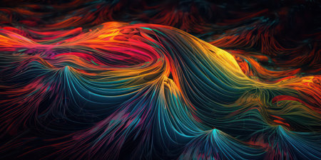 abstract background. multicolor palette. Raster fractal graphics.の素材