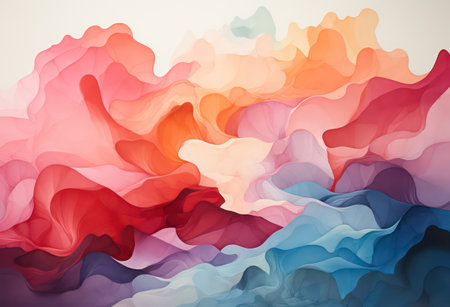 Abstract background with colorful gradients. 3d rendering, 3d illustration.の素材