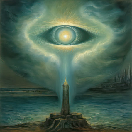 Mystical Landscape with Eye of Horus and Egyptian obeliskの素材