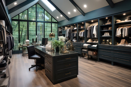 luxury and fashionable european different clothes store in modern mallの素材