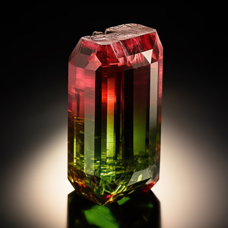 Natural gemstone on black background. 3d illustration. Close up.の素材