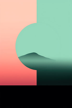 Minimalist abstract background. Geometric shapes in pastel colors. 3d renderの素材
