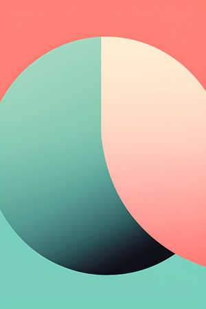 Colorful circle background. Minimal geometric abstract design. Vector illustrationの素材