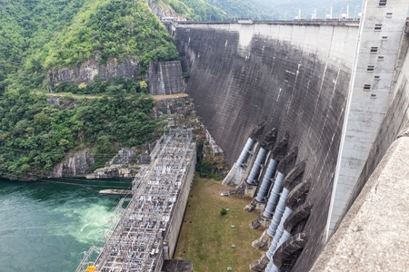 Hydro power station dam in thailandの写真素材