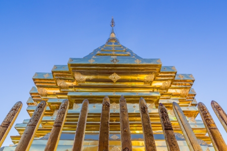 Buddhist Temple of Wat Phrathat Doi Suthep in Chiang Mai, Thailandの写真素材