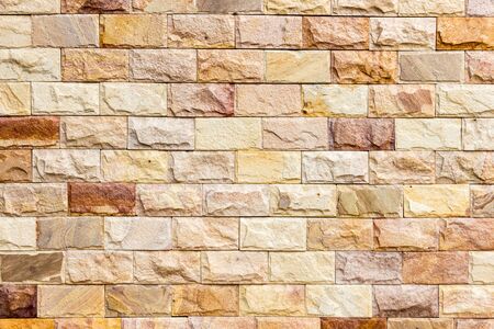 Stone block wall backgroundの写真素材