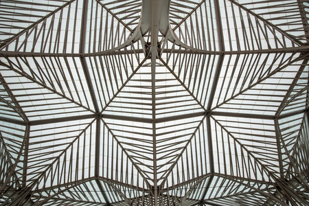 LISBON, PORTUGAL - JANUARY 4, 2014  Roof view of Oriente Station  のeditorial素材