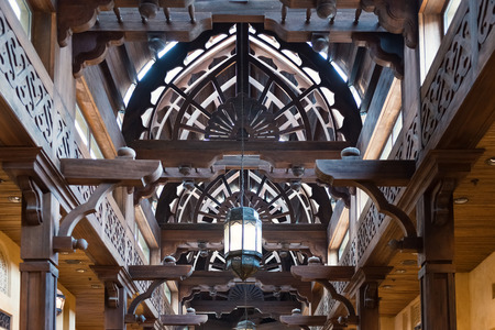 DUBAI, UAE - MARCH 29, 2014: Interior view of the Souk Madinat Jumeirah. Madinat Jumeirah encompasses two hotels and clusters of 29 traditional Arabic houses. のeditorial素材