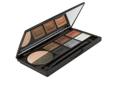 Colorful palette for makeup on white background の写真素材