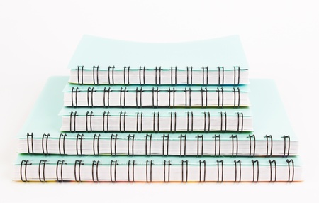 stack of ring binder booksの写真素材