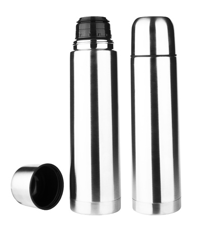 hot flask isolated on whiteの写真素材