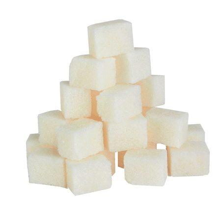 Sugar cube isolated on a white background の写真素材