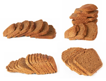 ruddy loaf of bread on white background の写真素材