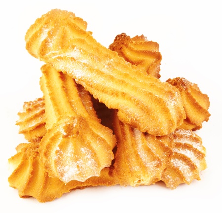 cookies isolated on white background の写真素材