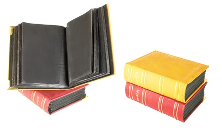 photo albums isolated on a white background の写真素材