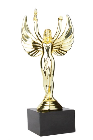 Large trophy isolated on white background の写真素材