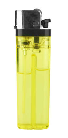 orange lighter isolated on a white background の写真素材